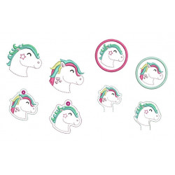 Stickserie - Pferd Pferdekopf - mit ITH Stifteaufsatz & Anhänger